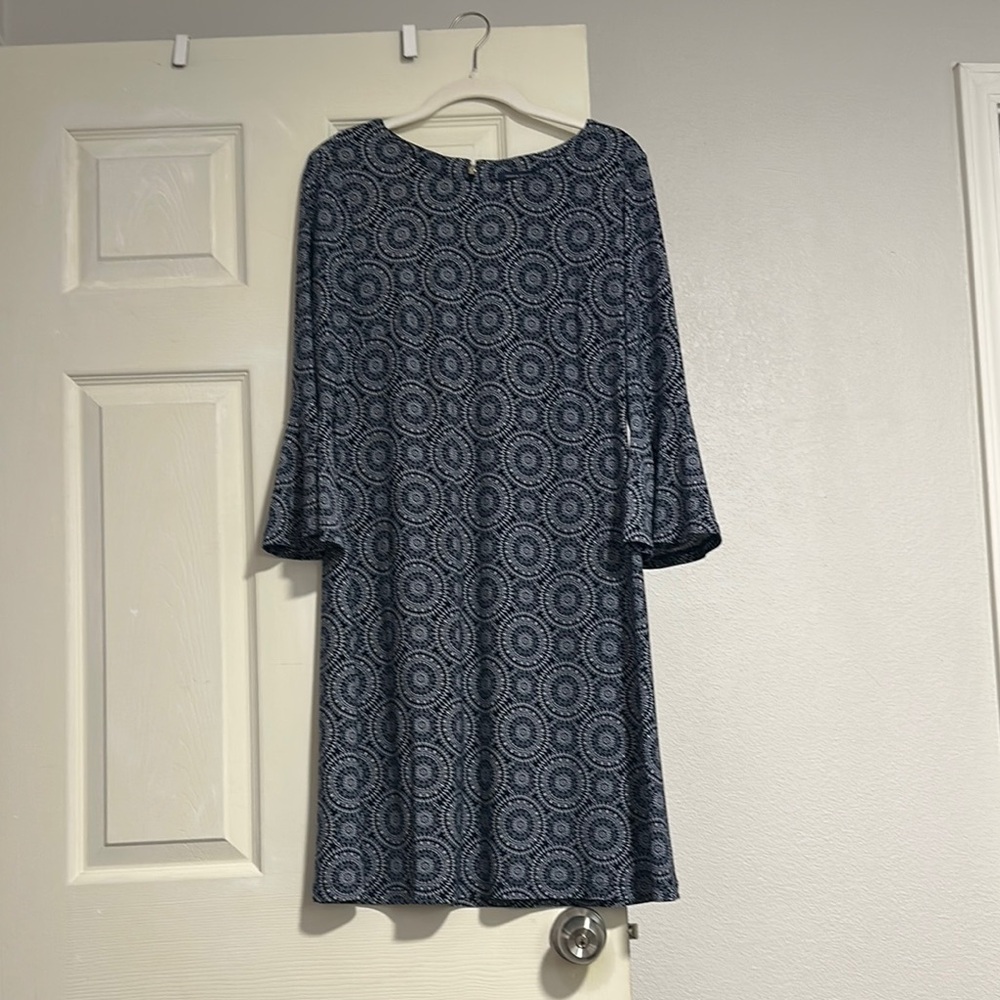 Tommy Hilfiger Blue Sheath Dress with Bell Sleeves